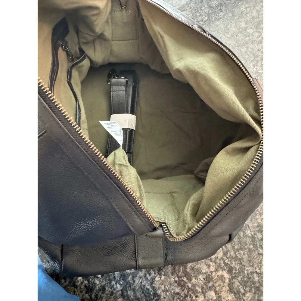 Quince Revive Leather Duffle Bag Black Genuine Leather Weekender Travel Bag
